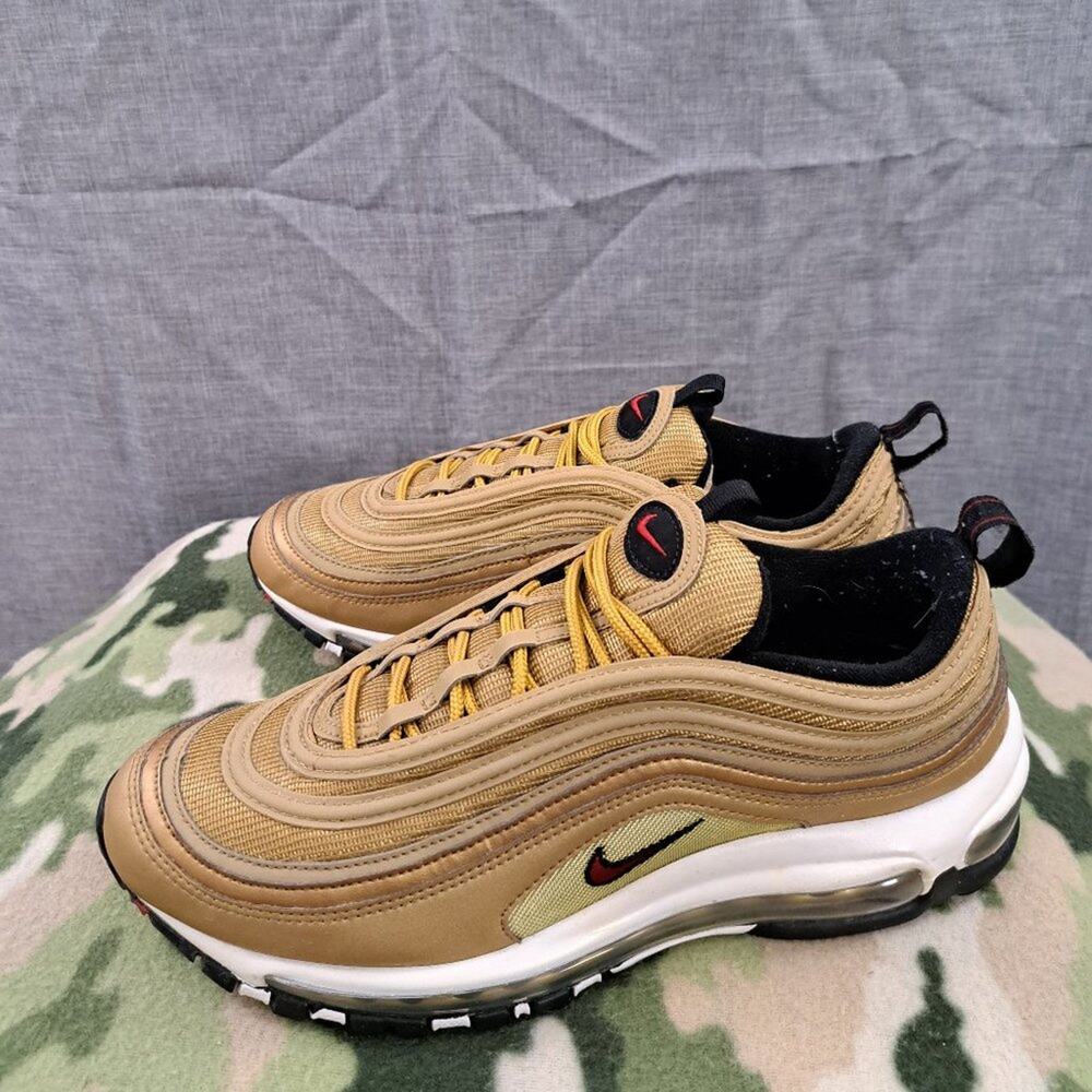 %Nike Air Max 97 OG QS Metallic Gold Size 9 / A 35